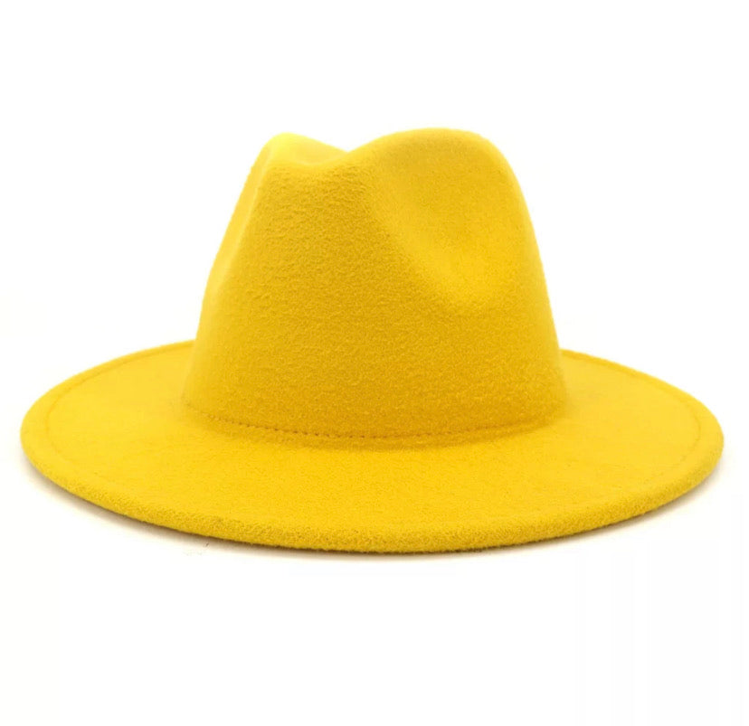 Solid Fedora Hats