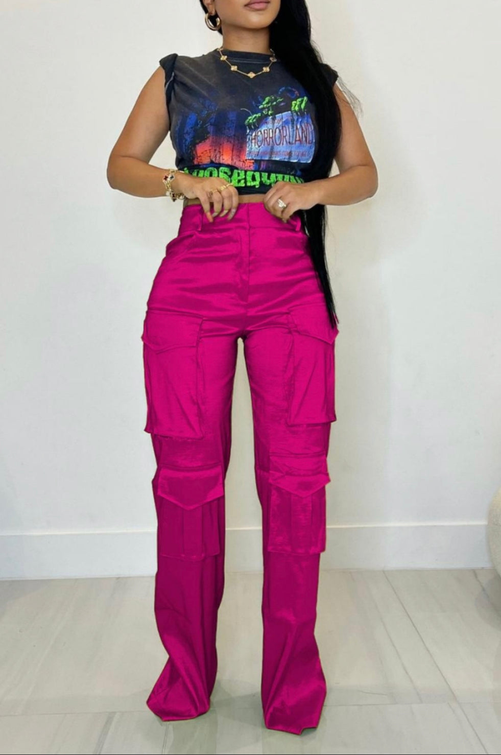 Marilyn Fuchsia Cargo | Pants