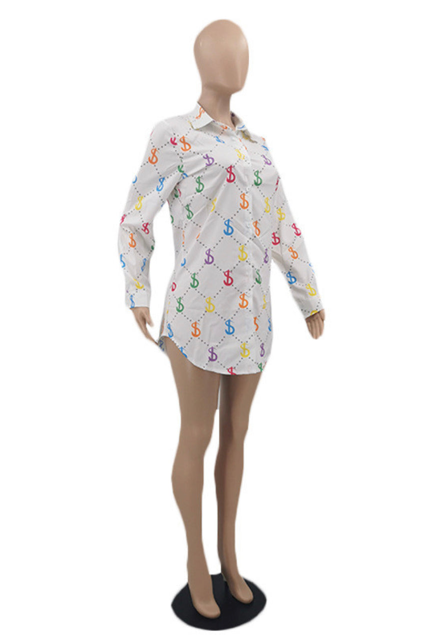 "Color Me Rich" Shirt Dress